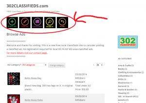 free classifieds site icons